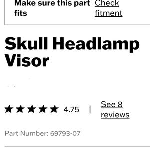 Willie G skull headlamp visor